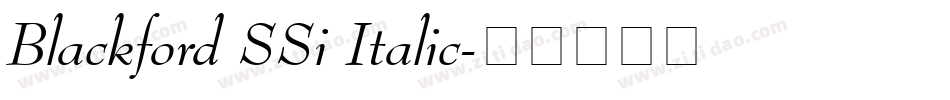 Blackford SSi Italic字体转换